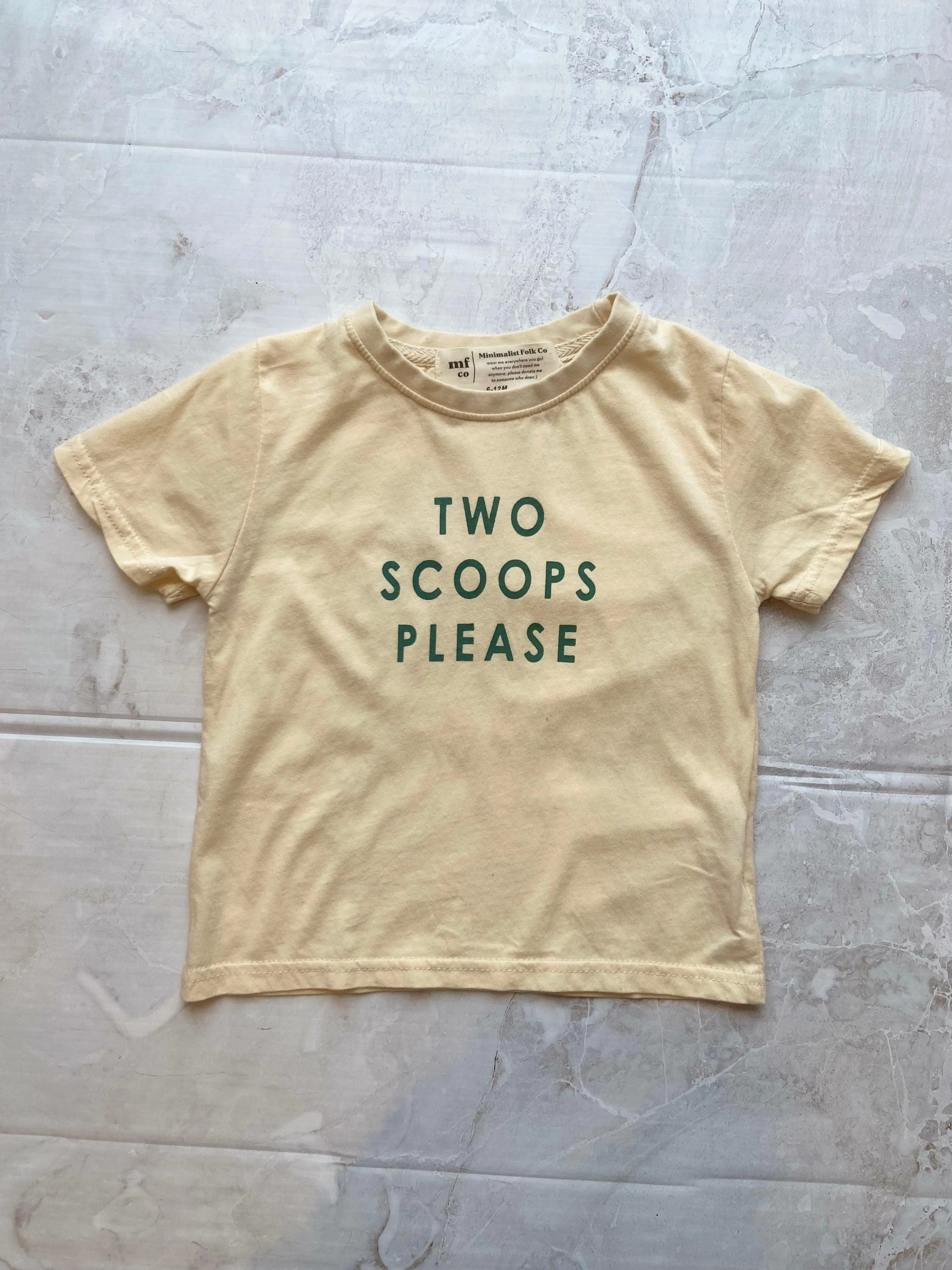 100% Cotton Tee | Two Scoops Please | Minimalist Folk Co.