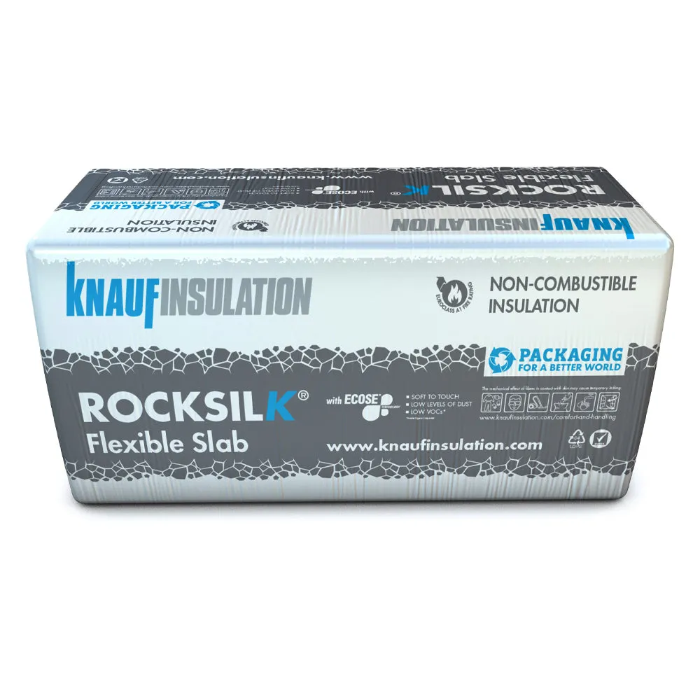 140mm Knauf Rocksilk Flexible Slab (1200mm x 600mm)