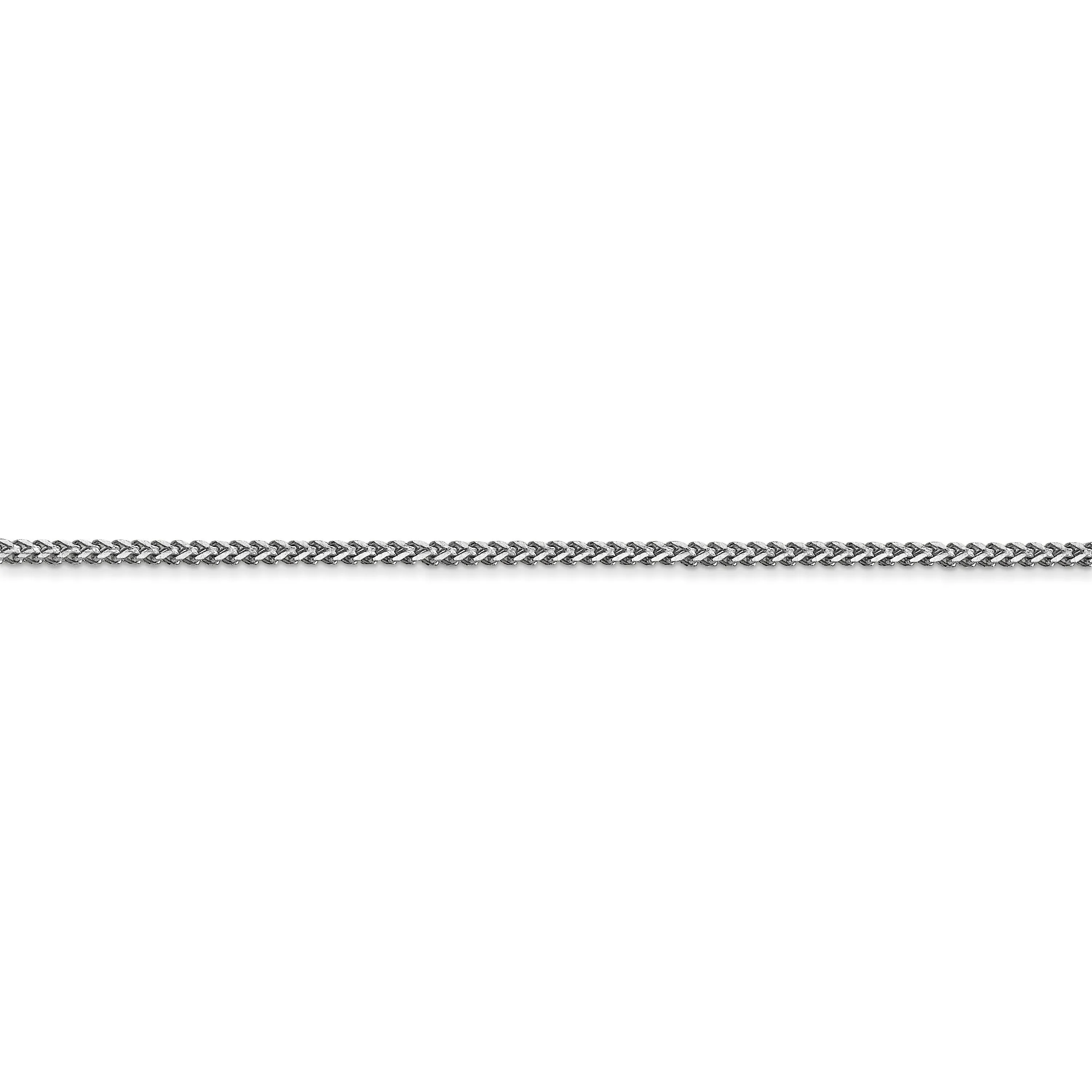 14k White Gold Polished 1.00mm Franco Chain