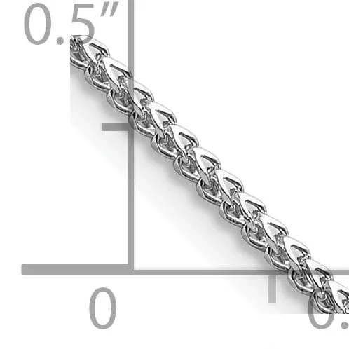 14k White Gold Polished 1.00mm Franco Chain