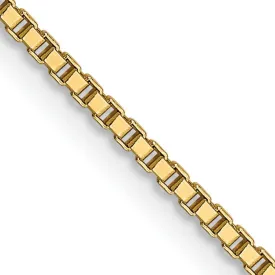 14k Yellow Gold 1 mm Polished Box Chain