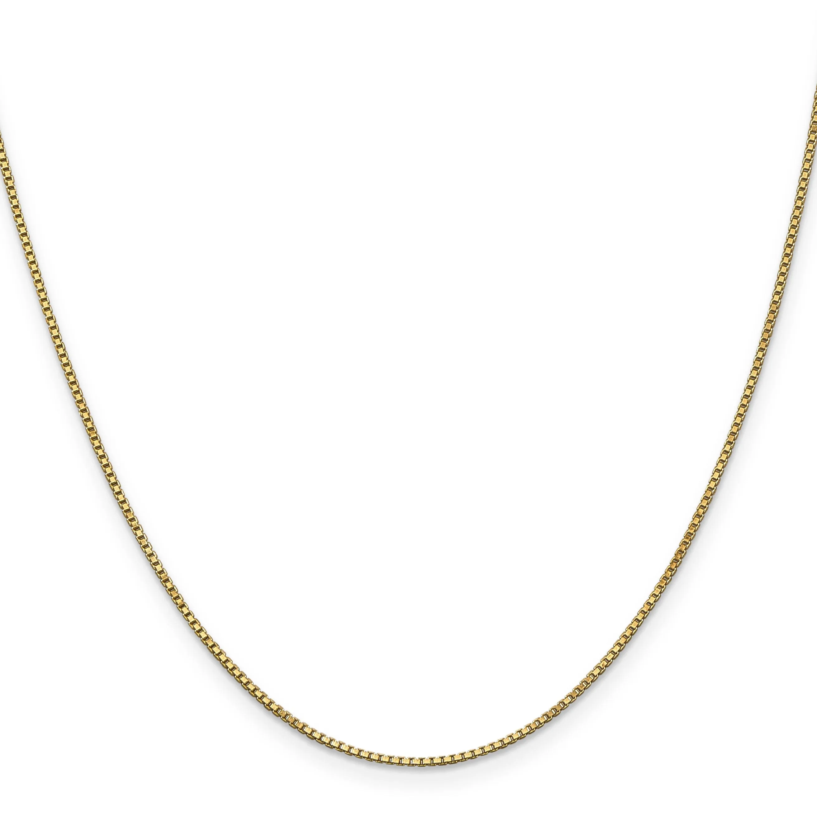 14k Yellow Gold 1 mm Polished Box Chain