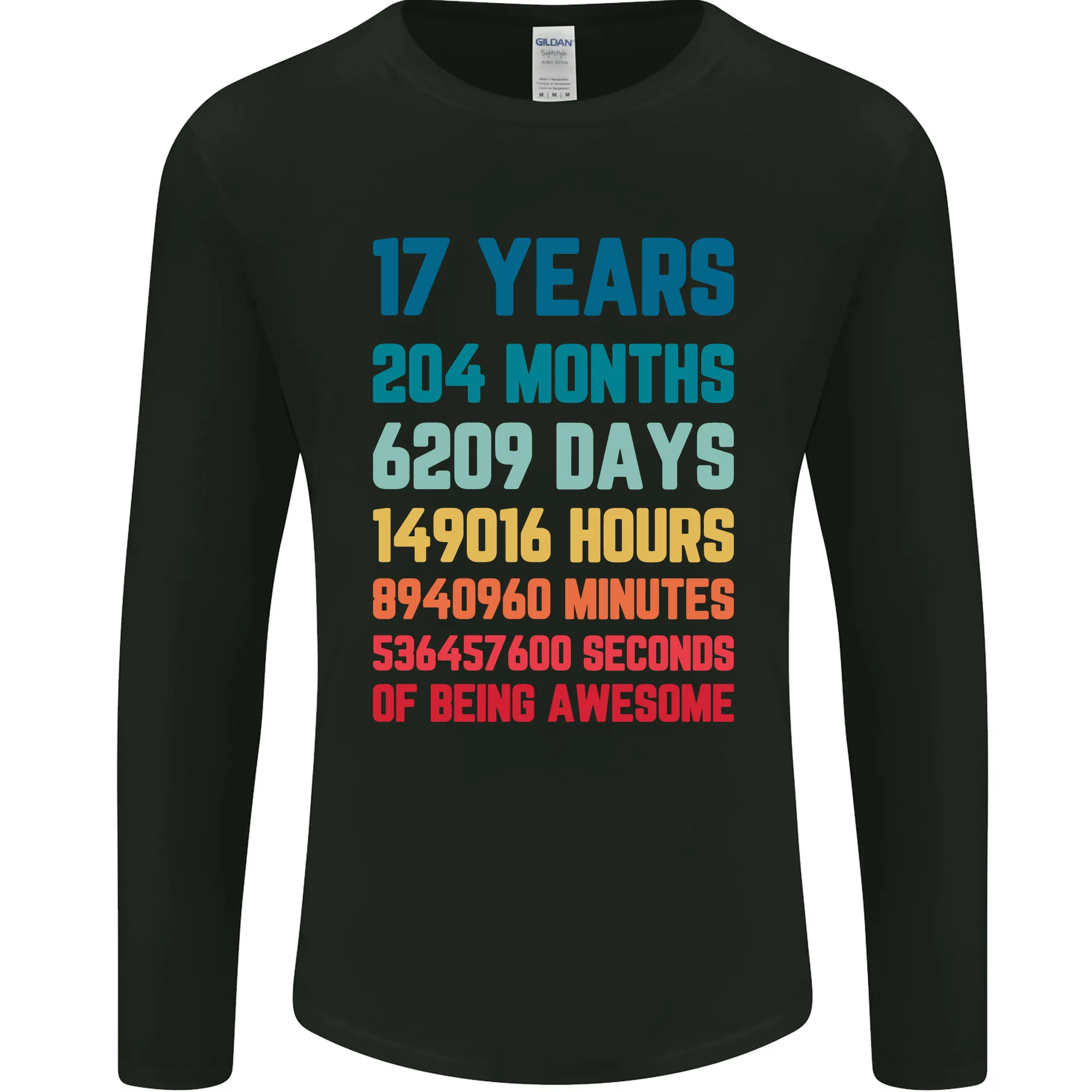 17th Birthday 17 Year Old Mens Long Sleeve T-Shirt