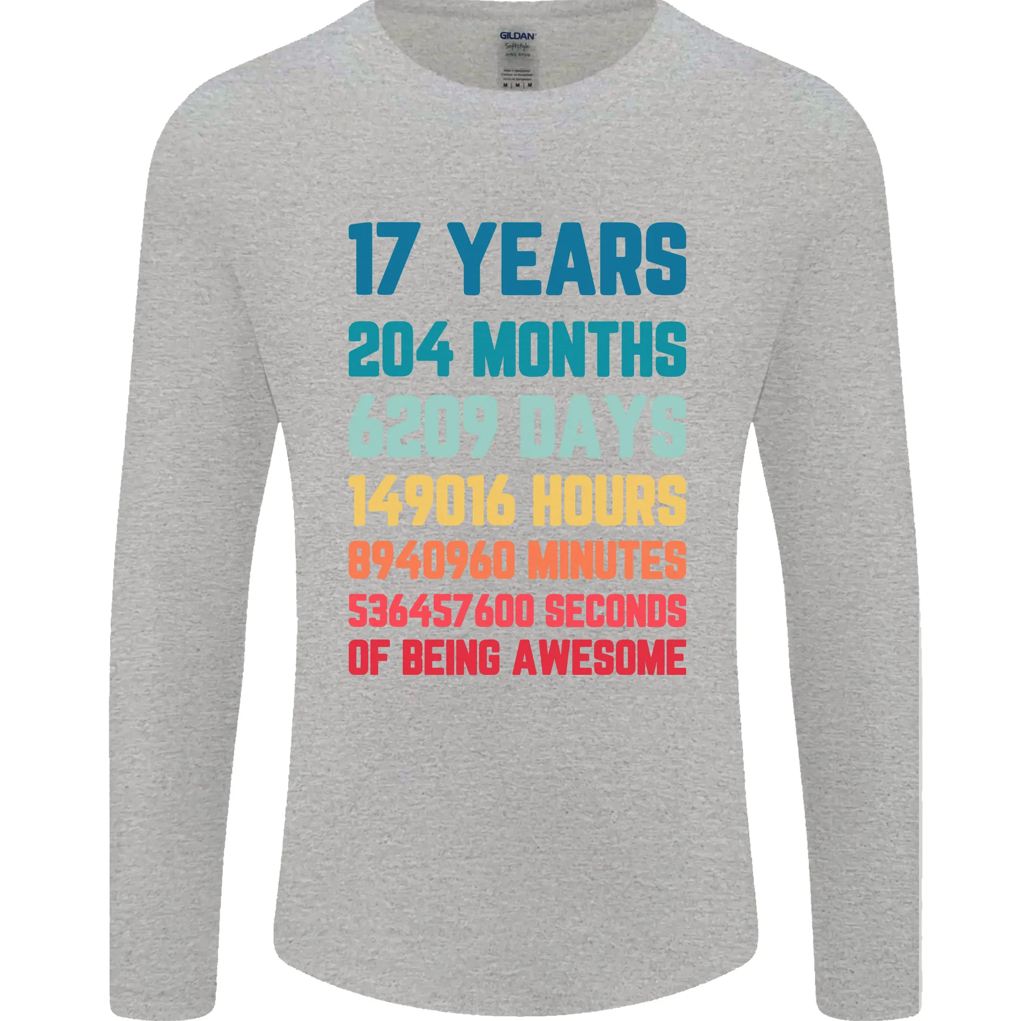 17th Birthday 17 Year Old Mens Long Sleeve T-Shirt