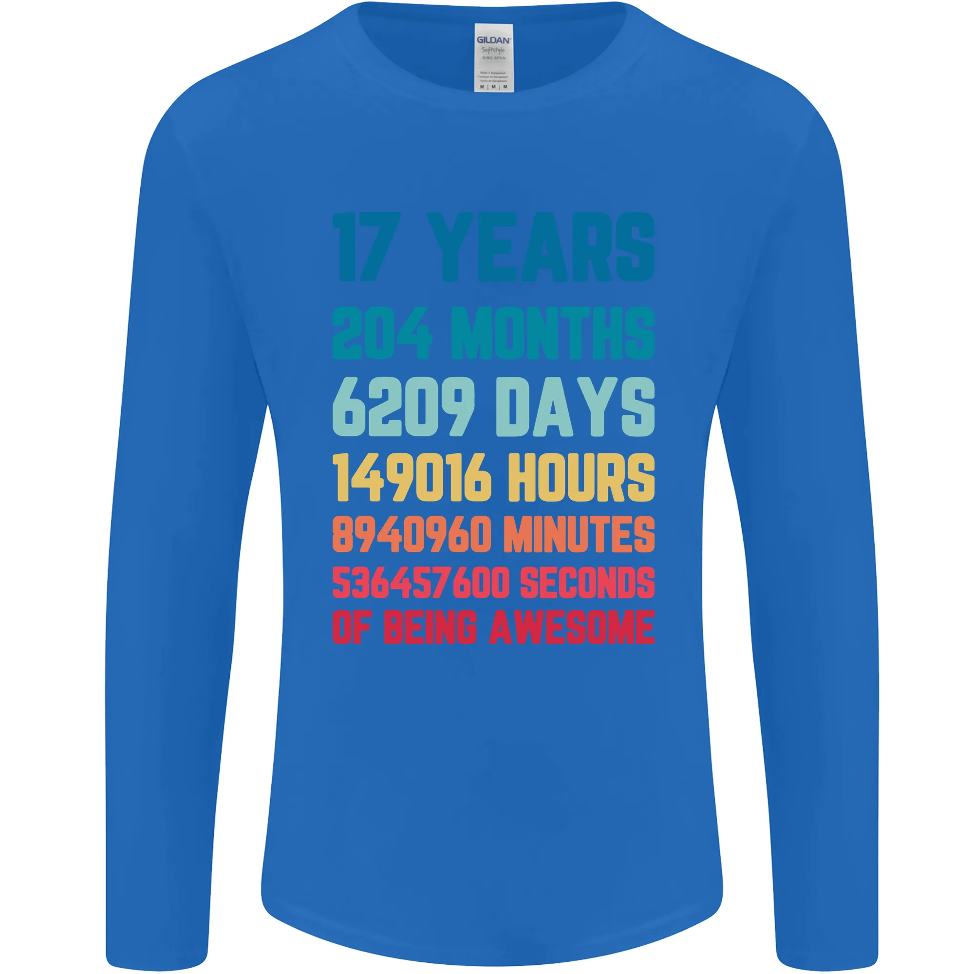 17th Birthday 17 Year Old Mens Long Sleeve T-Shirt