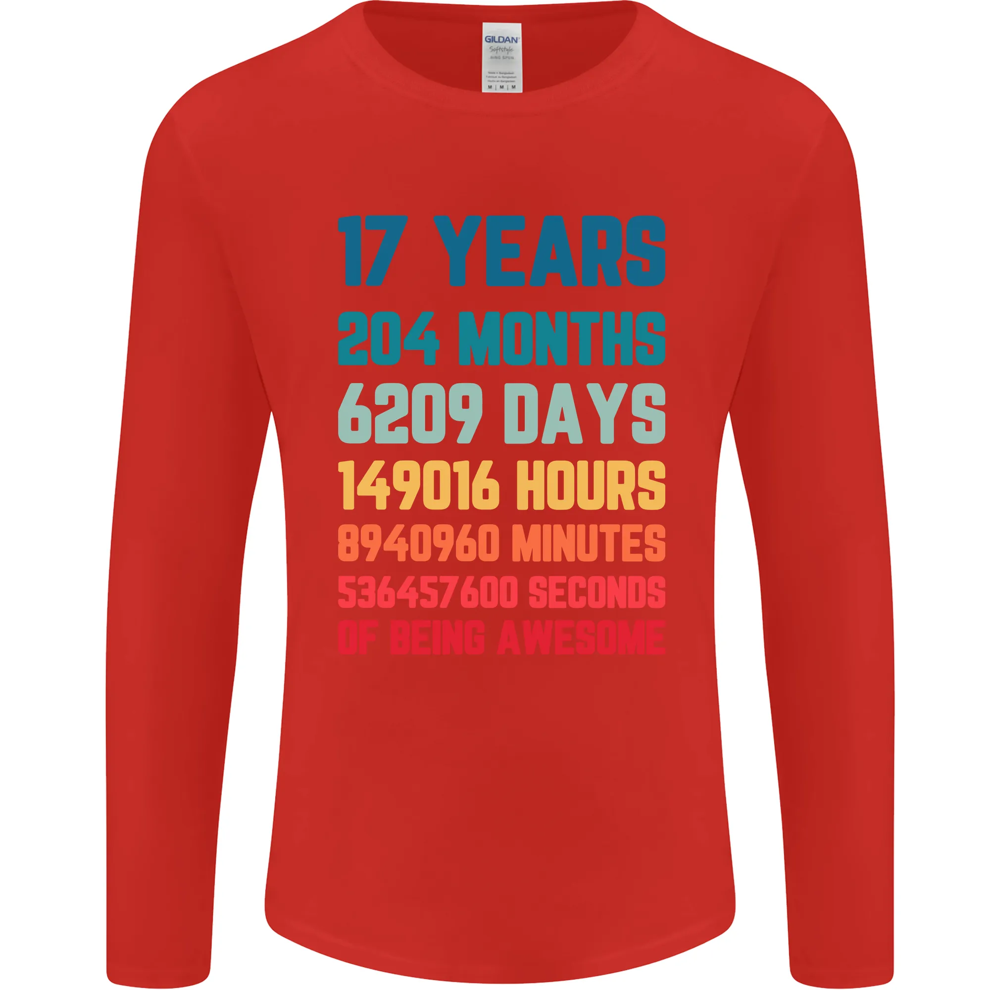 17th Birthday 17 Year Old Mens Long Sleeve T-Shirt