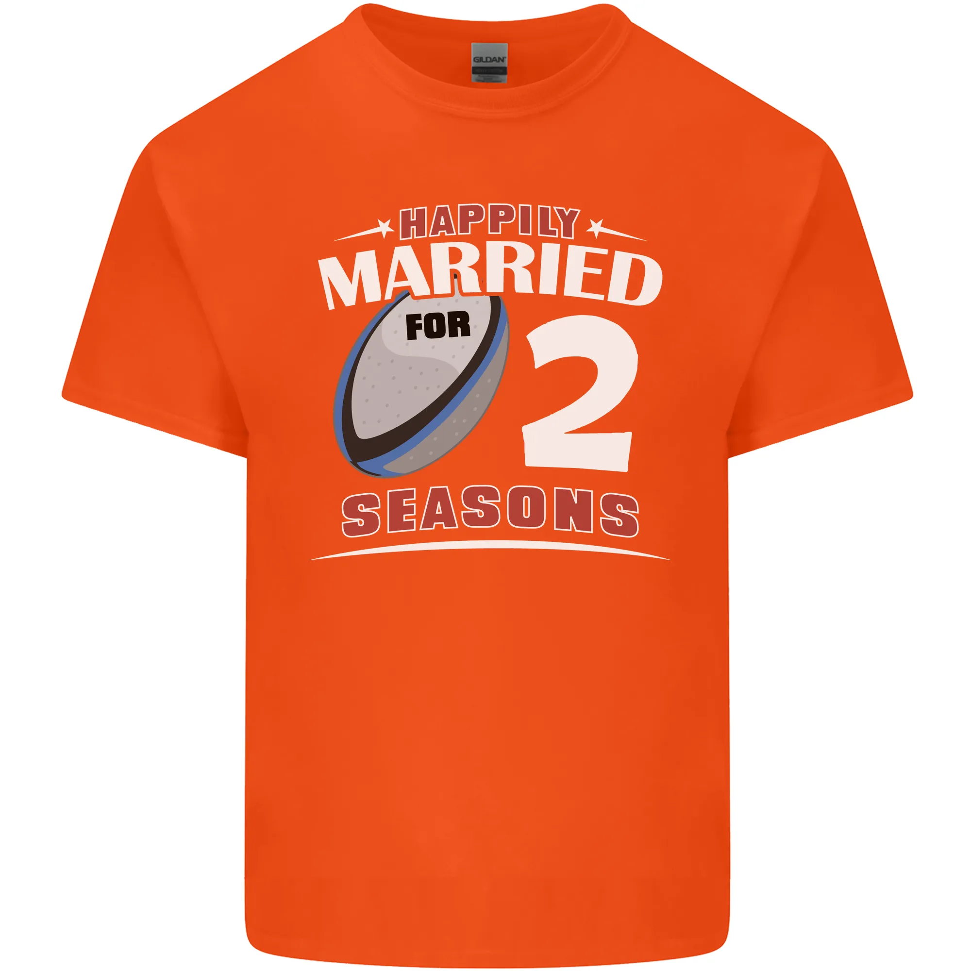 2 Year Wedding Anniversary 2nd Rugby Mens Light Cotton T-Shirt