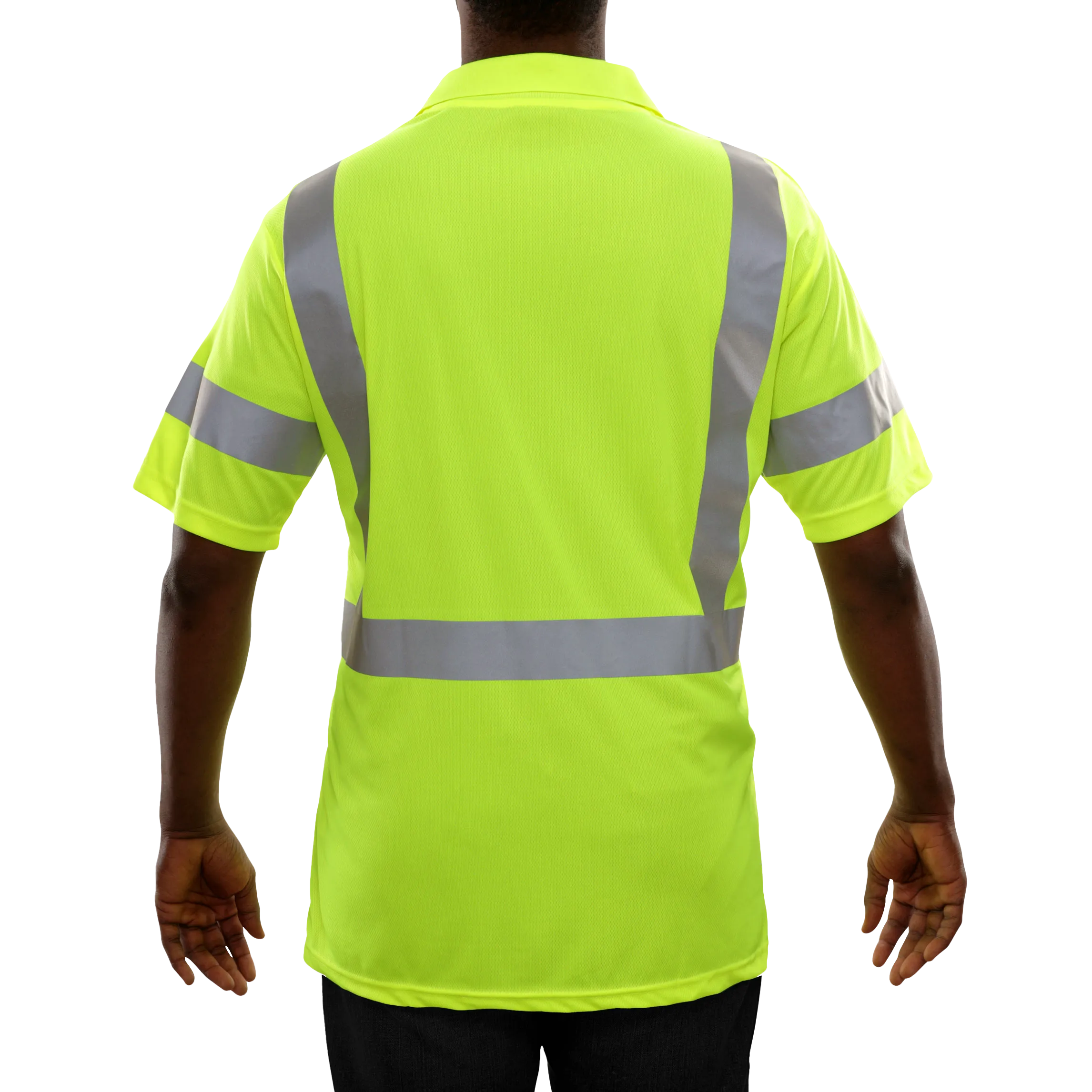 304STLM Hi-Vis Lime Birdseye Polo Shirt