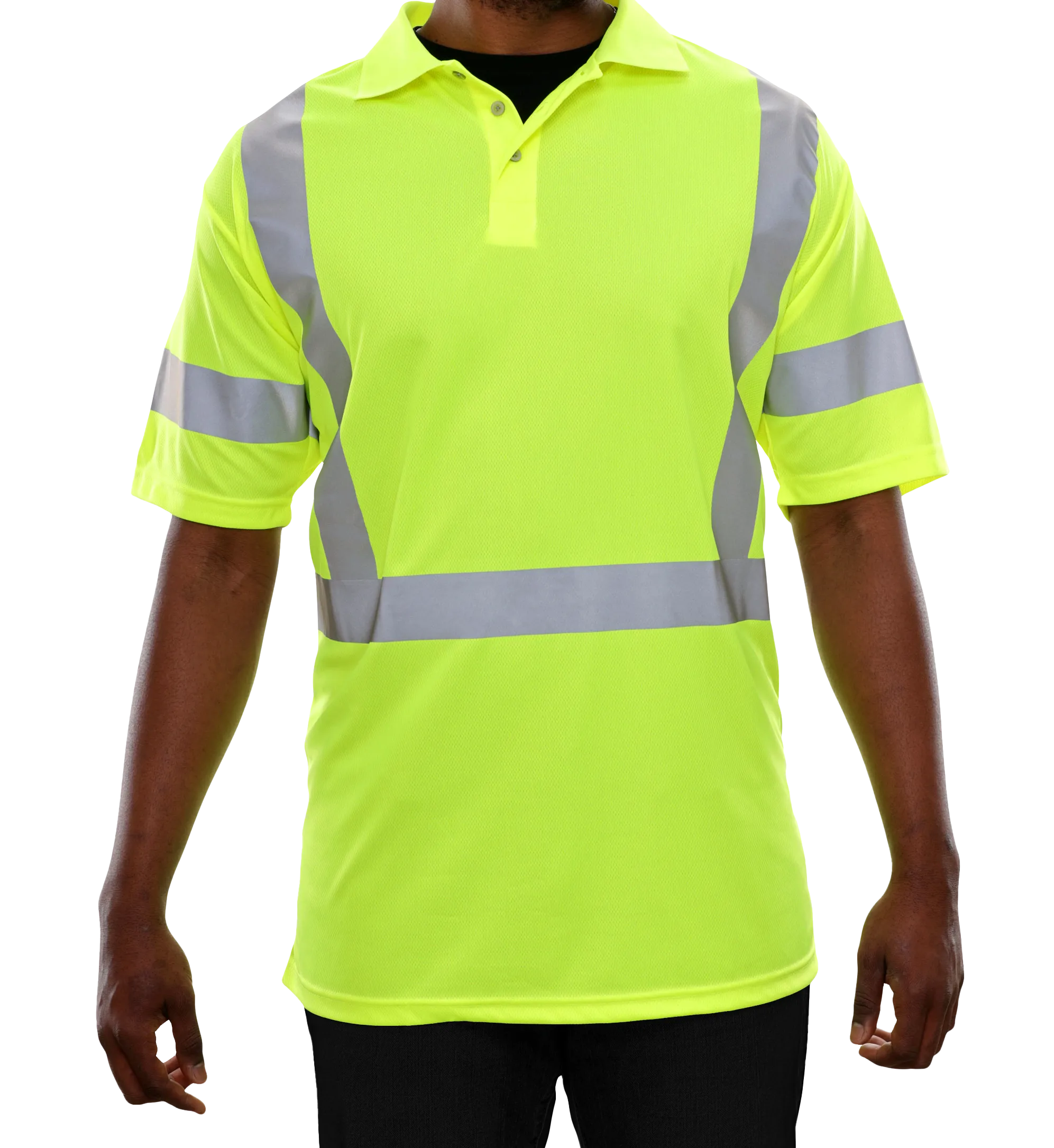 304STLM Hi-Vis Lime Birdseye Polo Shirt