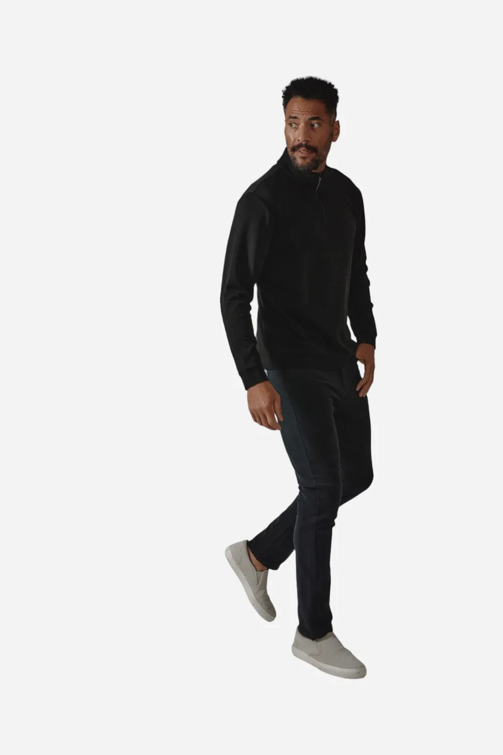 7 Diamonds Rev 1/4 Zip Modal Black