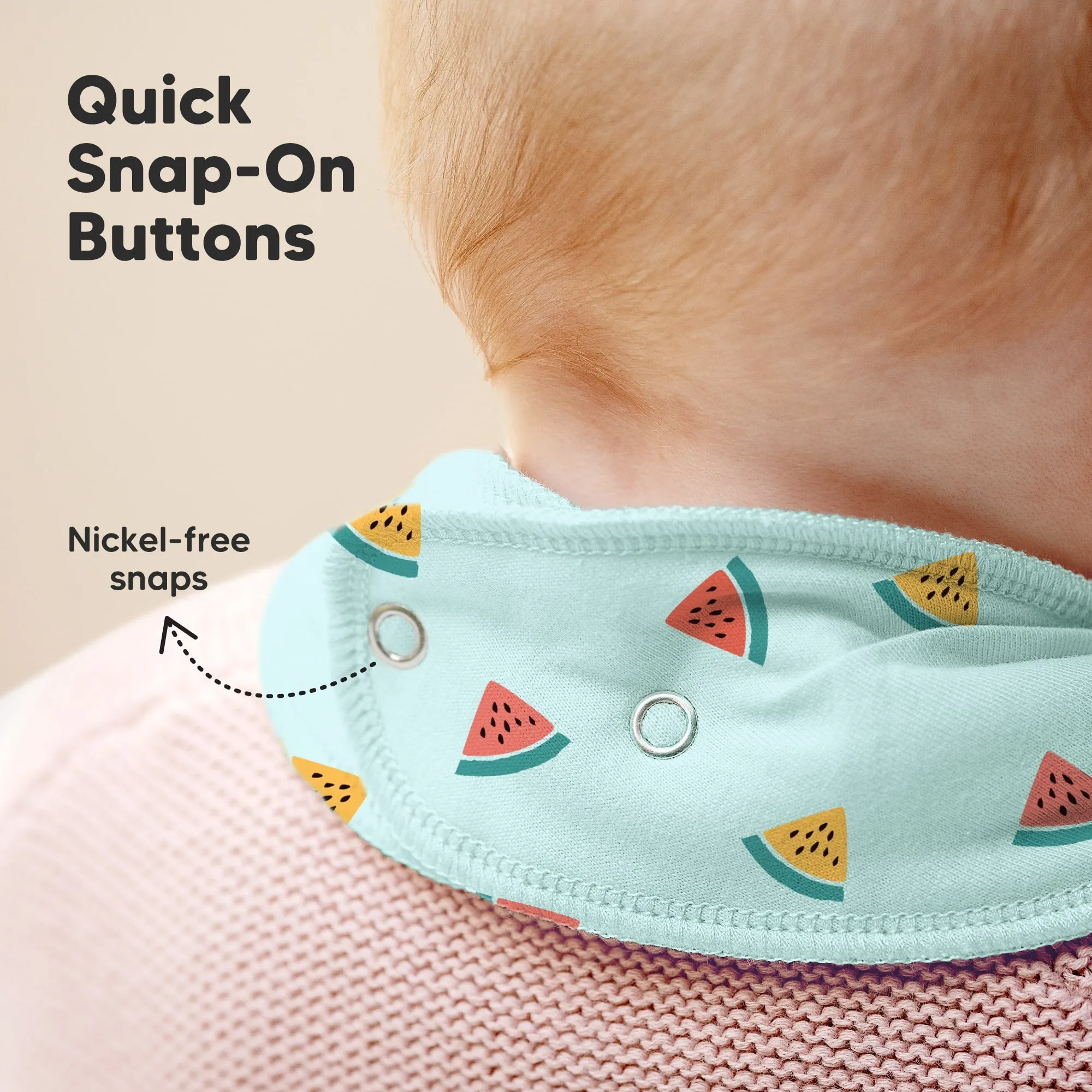 8-Pack Organic Bandana Bibs (Beach Day)