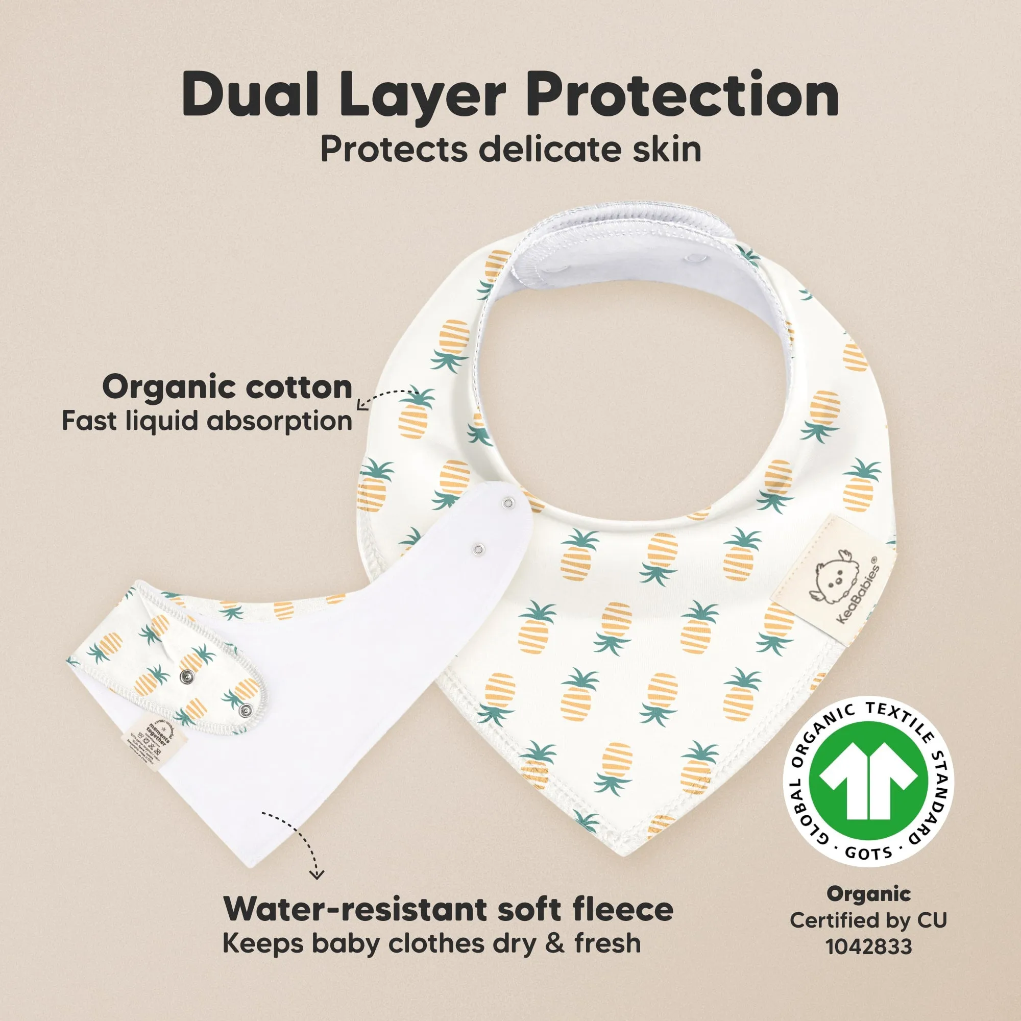 8-Pack Organic Bandana Bibs (Beach Day)