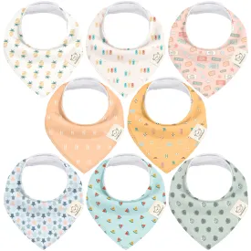 8-Pack Organic Bandana Bibs (Beach Day)