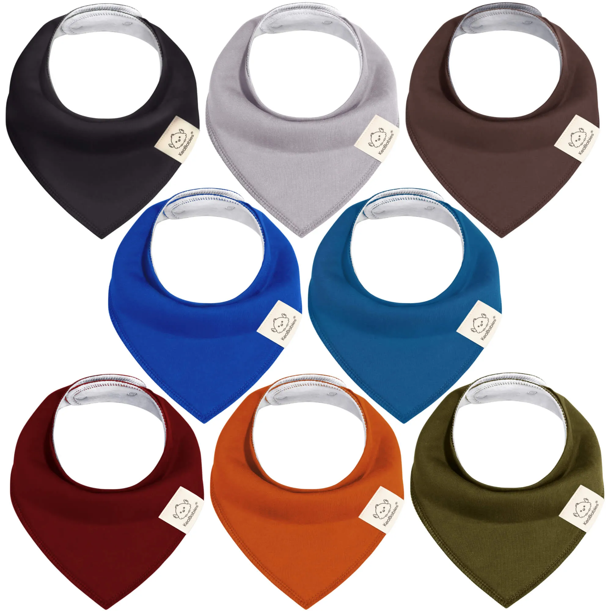 8-Pack Organic Bandana Bibs (Coastline)