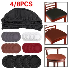 8/4 PCS Fit For Oblong/Square /Round Chair Elastic Chair Cover Decor Slipcovers