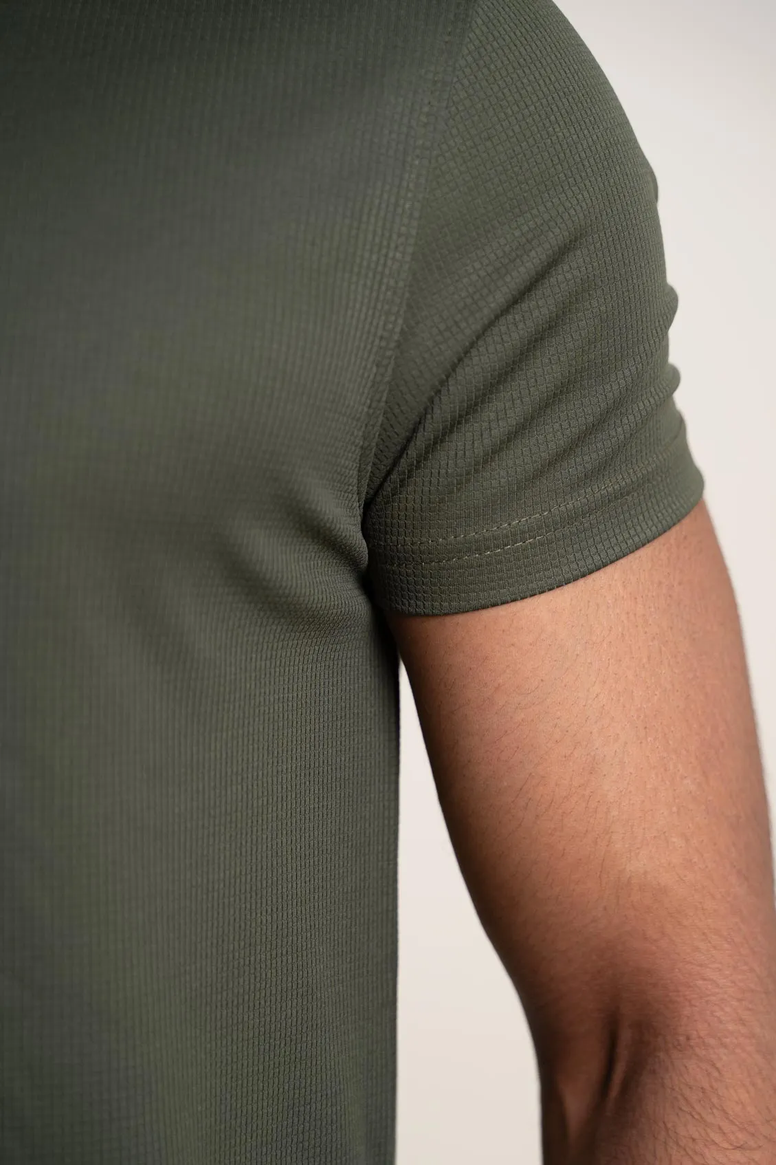 Active Dark Olive Polo Tshirt  For Men