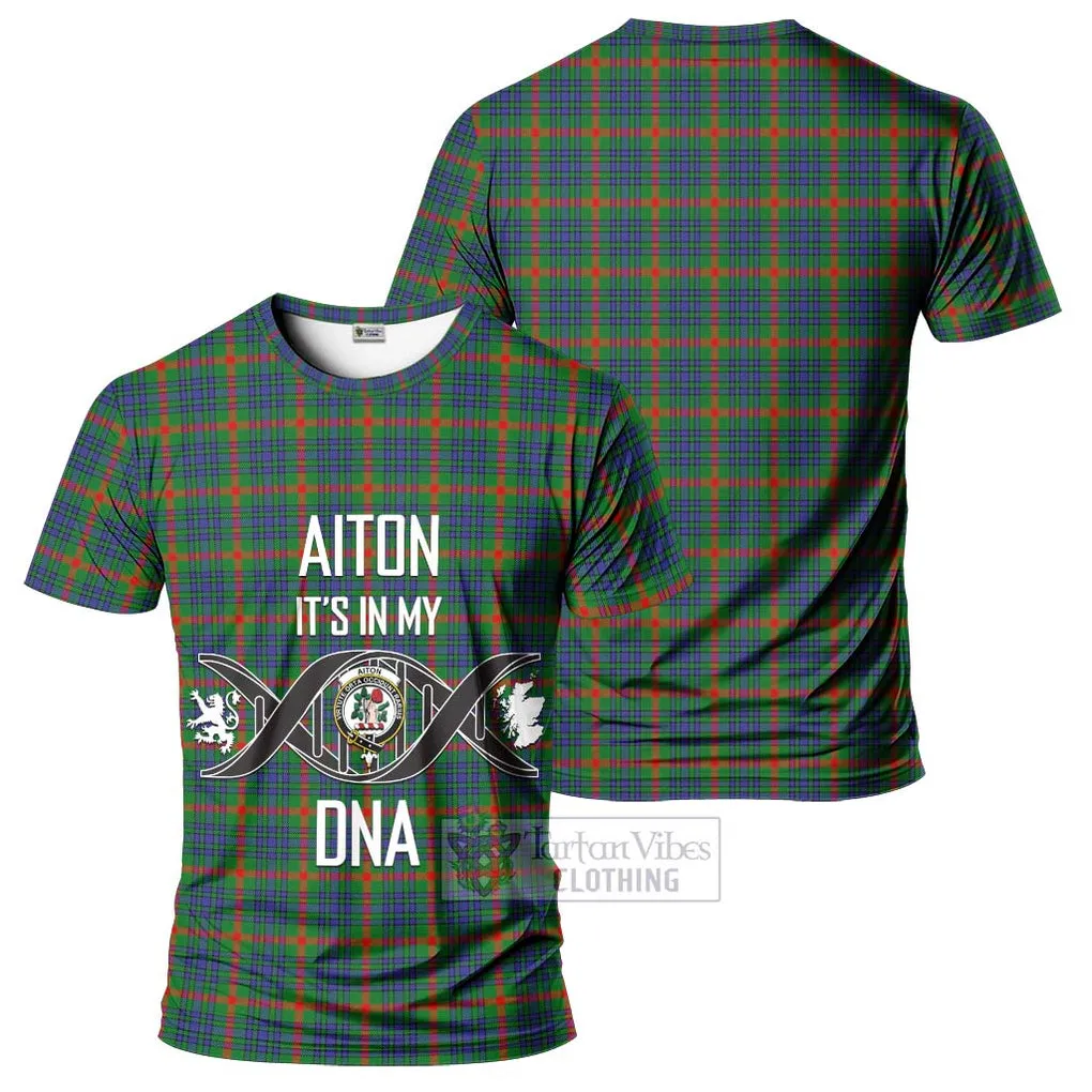 Aiton Tartan T-Shirt with Family Crest DNA In Me Style