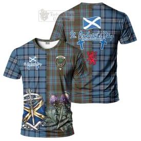 Anderson Tartan T-Shirt Happy St. Andrew's Day Half Tartan Style