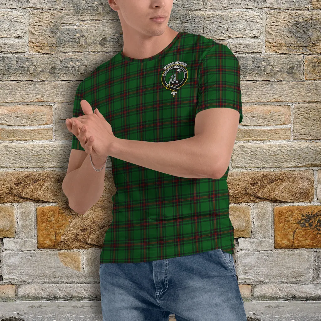 Anstruther Tartan T-Shirt with Family Crest