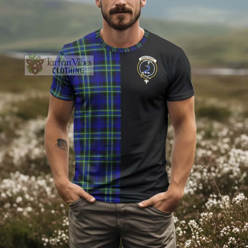 Arbuthnot Modern Tartan T-Shirt with Family Crest and Half Of Me Style