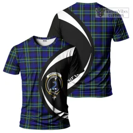 Arbuthnot Modern Tartan T-Shirt with Family Crest Circle Style