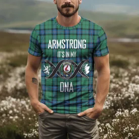 Armstrong Ancient Tartan T-Shirt with Family Crest DNA In Me Style