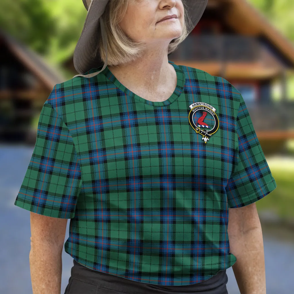 Armstrong Ancient Tartan T-Shirt with Family Crest