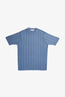 Aviation Knitted Tee - Light Blue