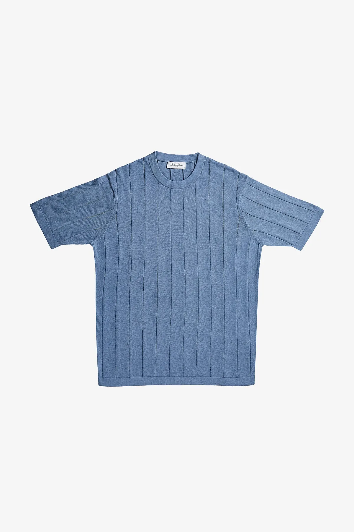 Aviation Knitted Tee - Light Blue