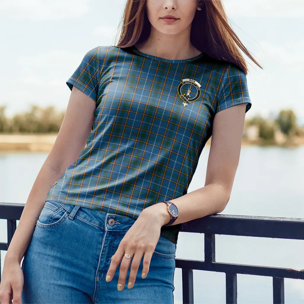 Bain Tartan T-Shirt with Family Crest