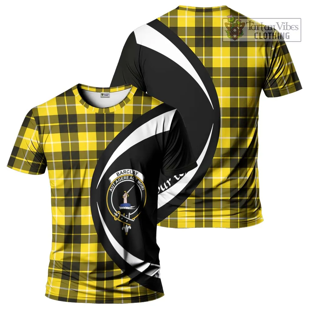 Barclay Dress Modern Tartan T-Shirt with Family Crest Circle Style