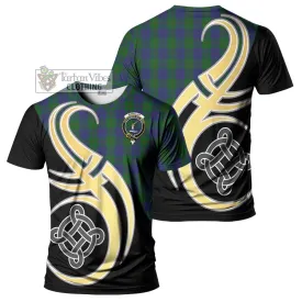 Barclay Tartan T-Shirt with Family Crest and Celtic Symbol Style