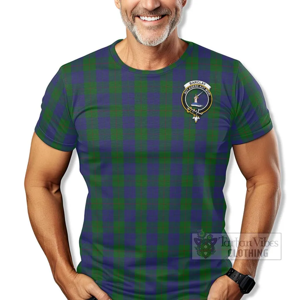 Barclay Tartan T-Shirt with Family Crest Celtic Skull Style