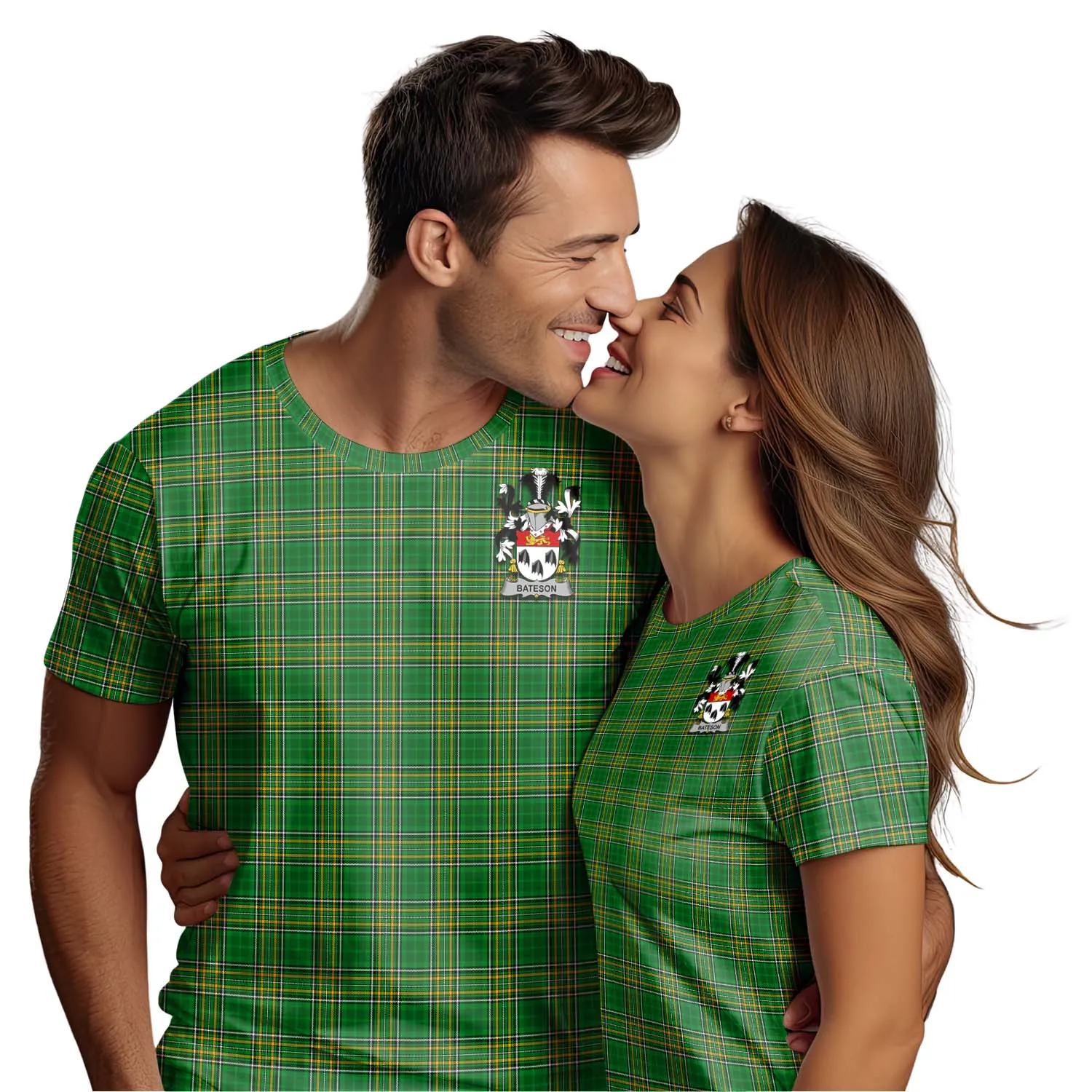 Bateson Irish Clan Tartan T-Shirt with Family Seal