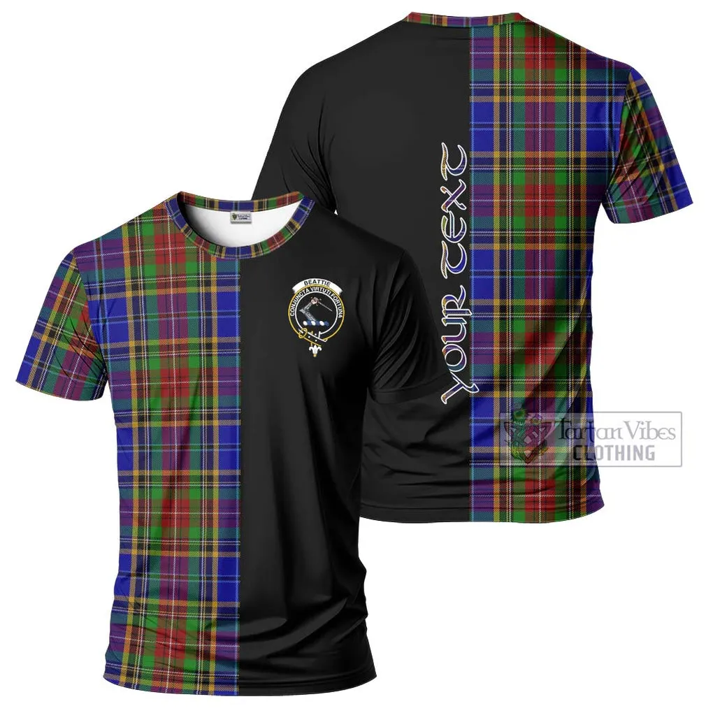 Beattie Tartan T-Shirt with Family Crest and Half Of Me Style