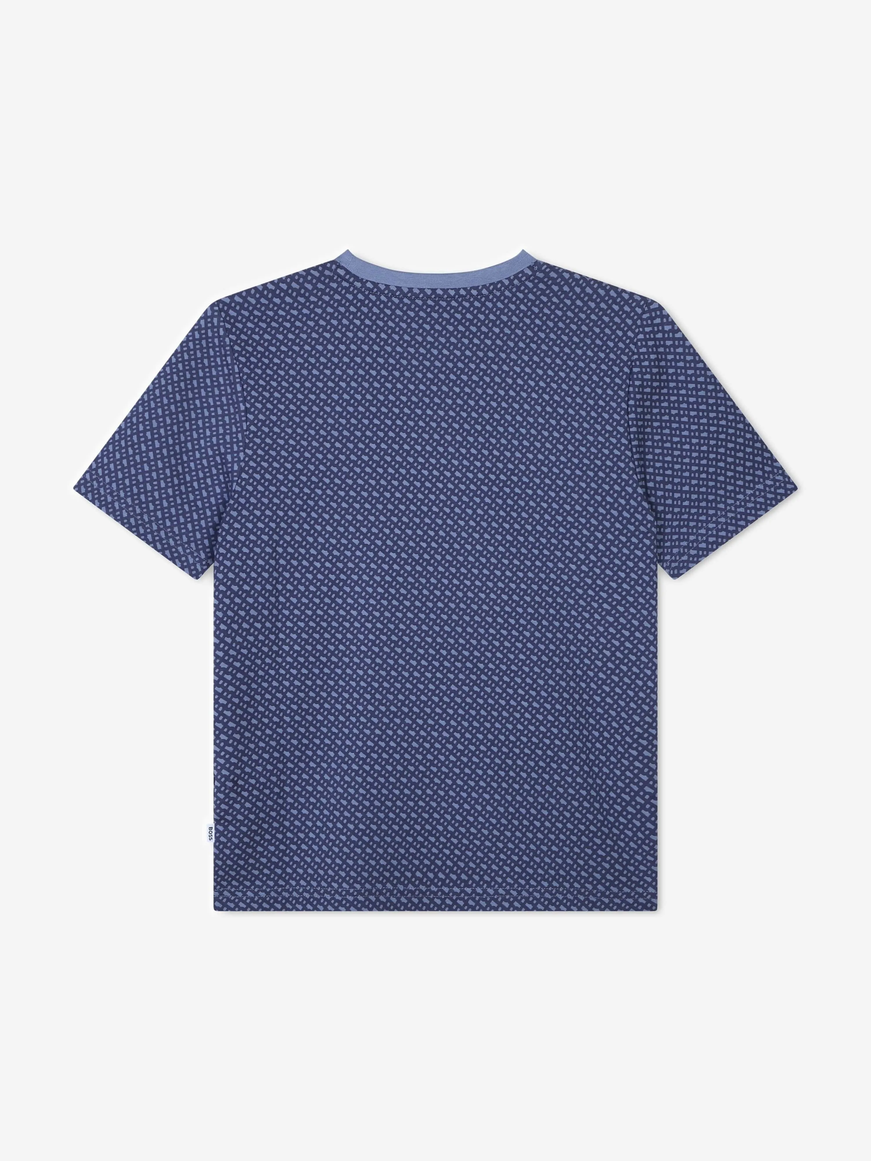 BOSS Boys Monogram Priint T-Shirt in Grey