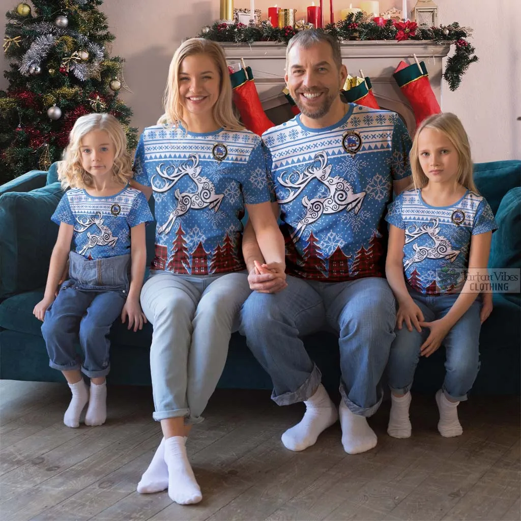 Bruce Clan Christmas T-Shirt Celtic Reindeer Style