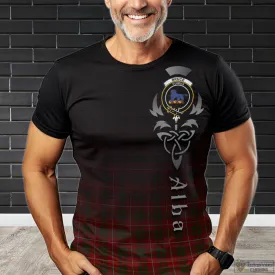 Bruce Tartan T-Shirt Featuring Alba Gu Brath Family Crest Celtic Inspired