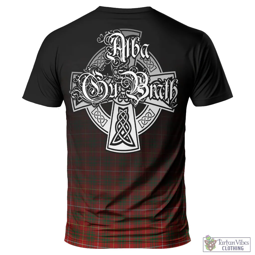 Bruce Tartan T-Shirt Featuring Alba Gu Brath Family Crest Celtic Inspired