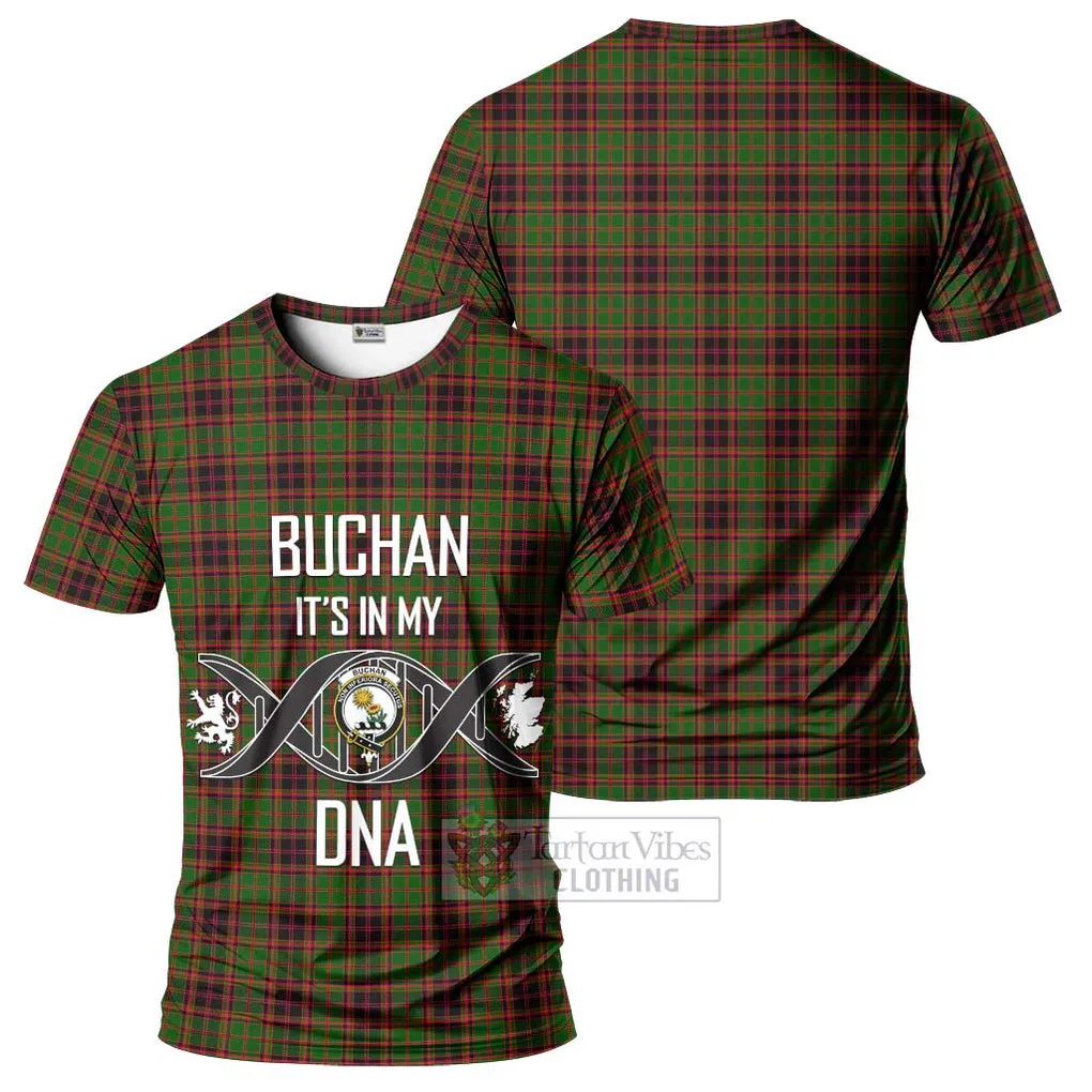 Buchan Tartan T-Shirt with Family Crest DNA In Me Style