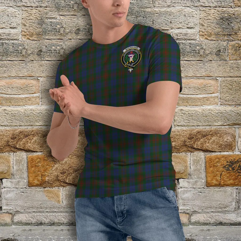 Buchanan Hunting Tartan T-Shirt with Family Crest