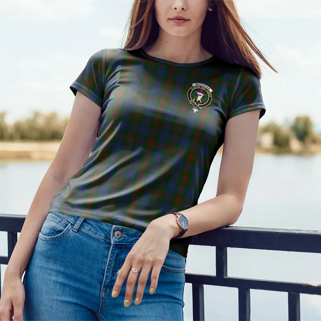 Buchanan Hunting Tartan T-Shirt with Family Crest