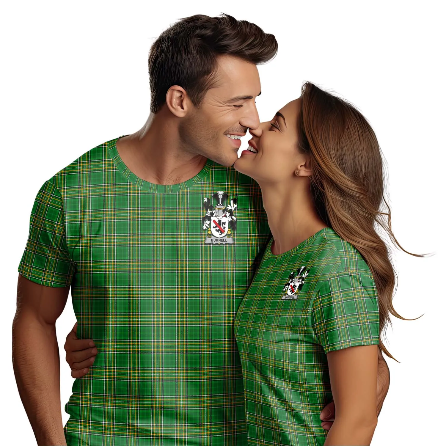 Burnell Irish Clan Tartan T-Shirt with Family Seal