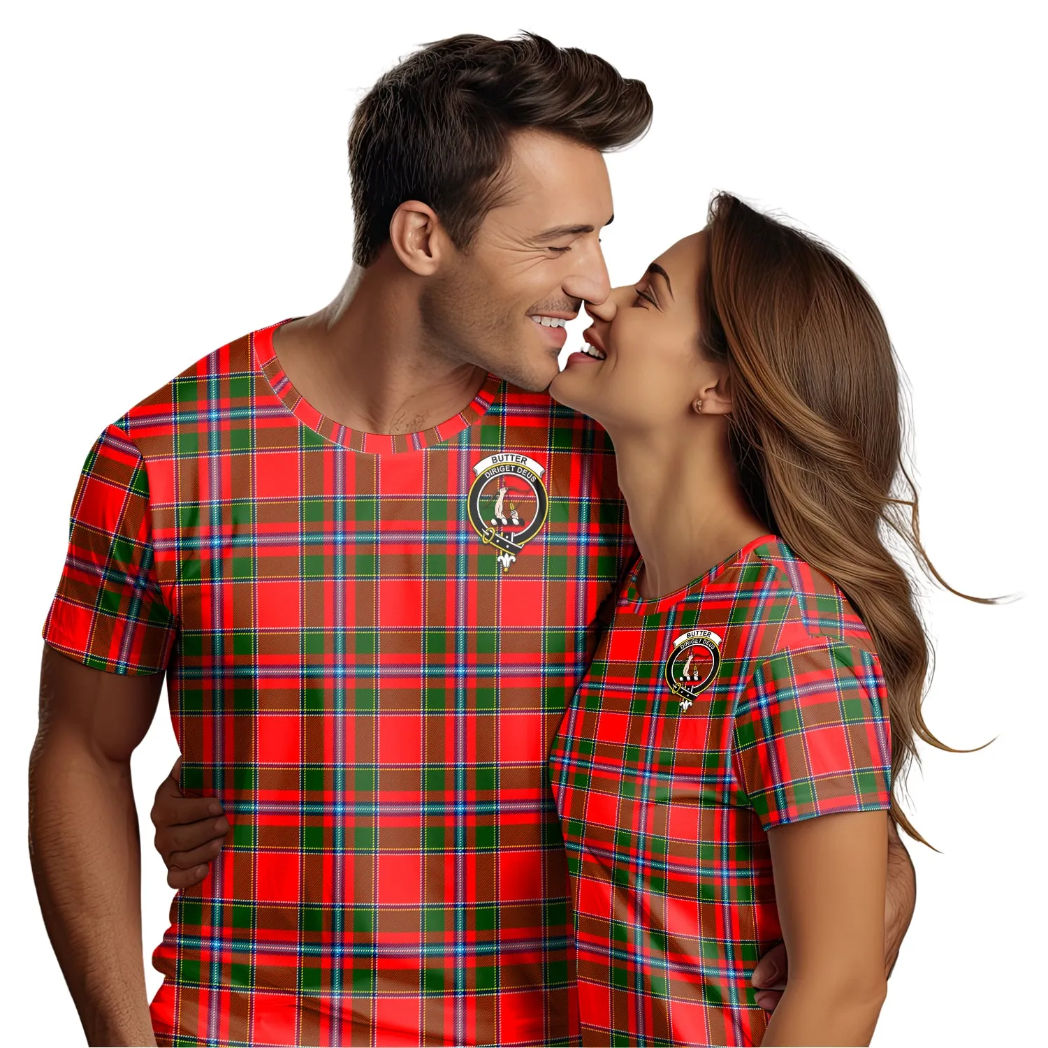 Butter Tartan T-Shirt with Family Crest