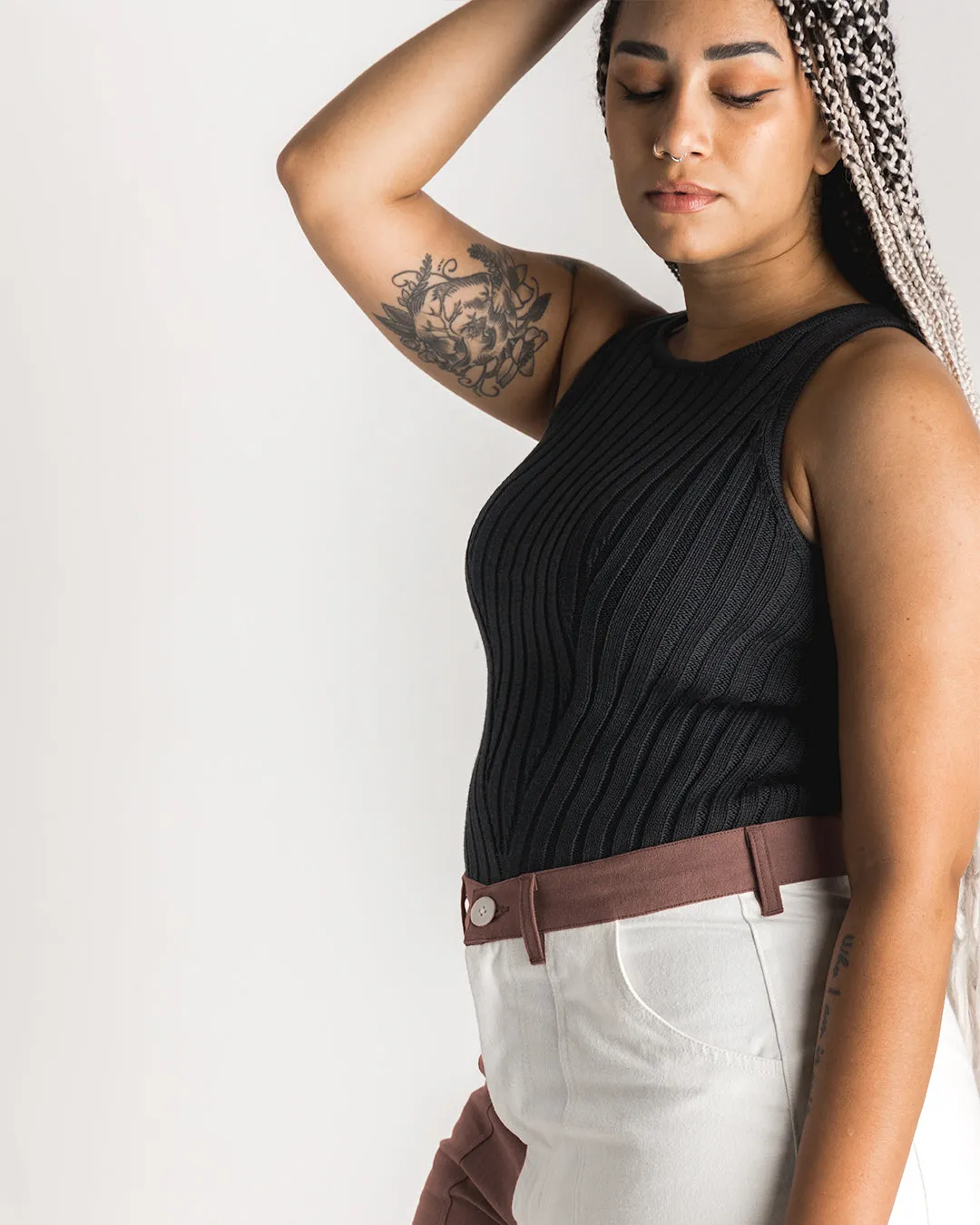 Charcoal Knit Tank | XS-2X