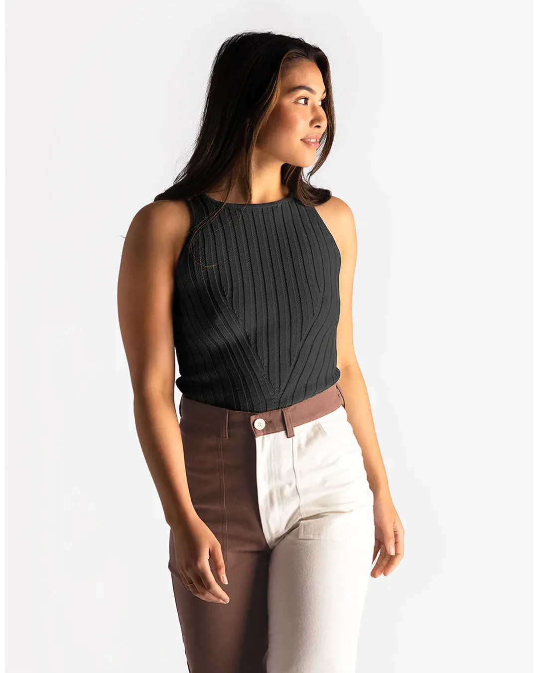 Charcoal Knit Tank | XS-2X