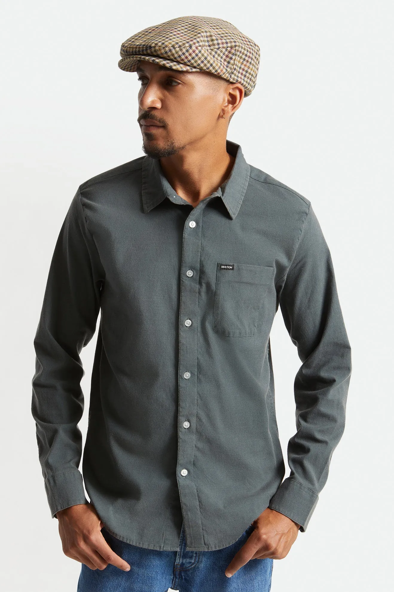 Charter Oxford L/S Woven - Evergreen Sun Wash