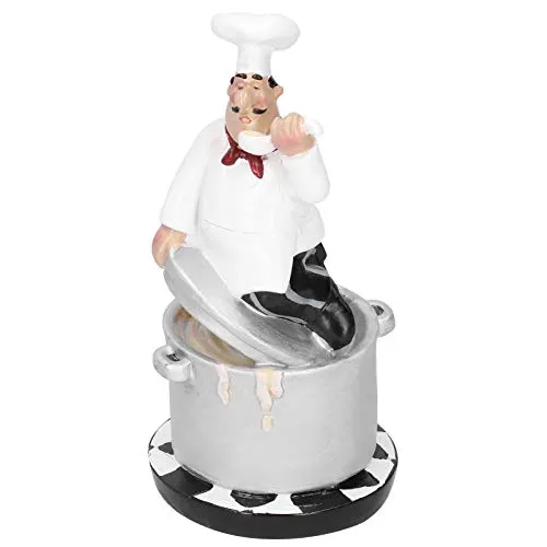 Chef Statue, Durable 4 Kinds Resin Practical Restaurant Decor, Beautiful for Restaurant Home