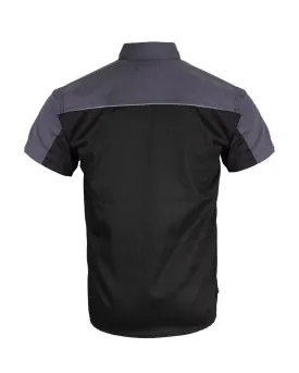 Dream Apparel Mechanic Shirt with Reflector on Back Straight Bottom Grey/Black