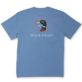 Duck Head Men's Logo Short Sleeve Tee Shirt / Harbor Blue